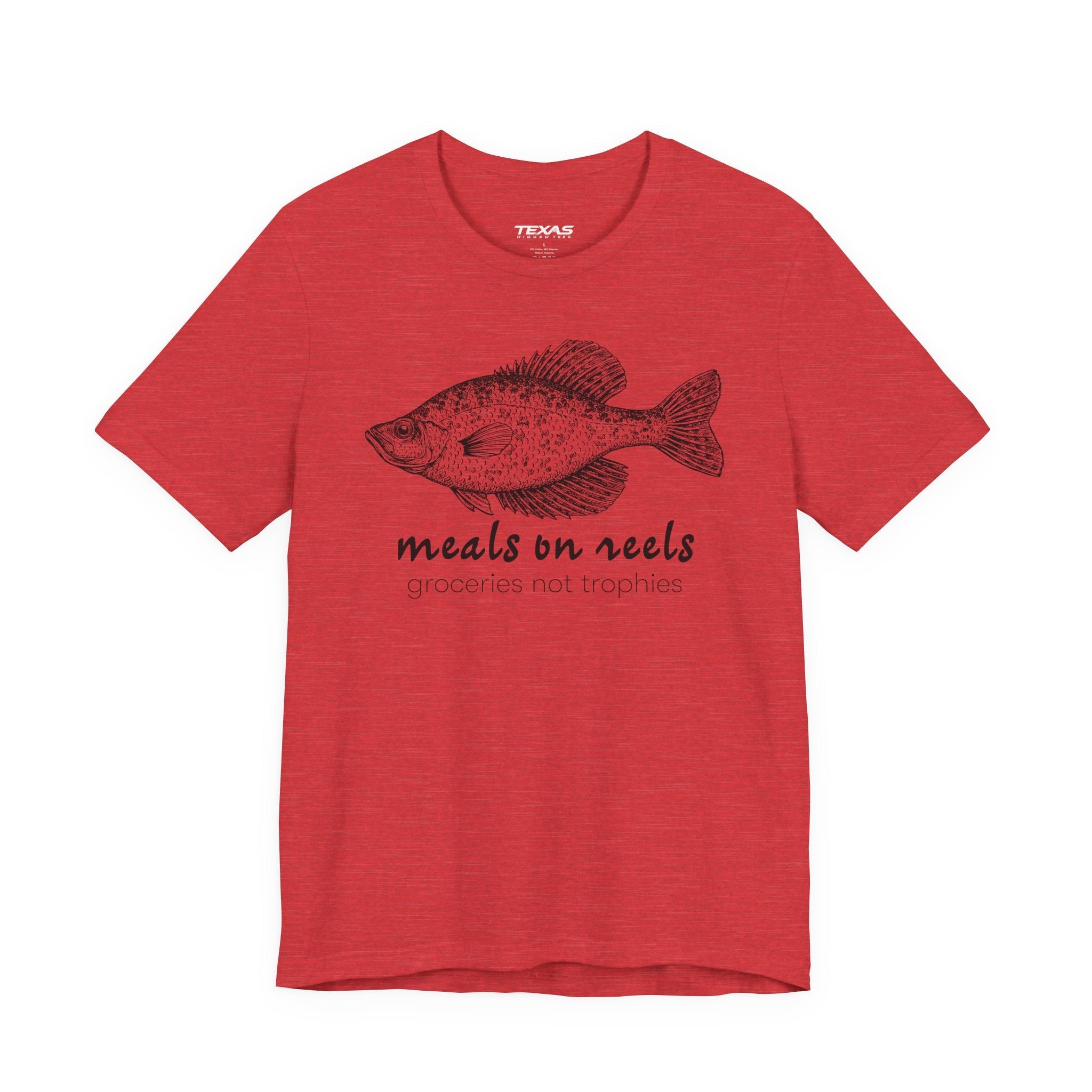 Meals on Reels: Groceries Not Trophies — Unisex Cotton Tee