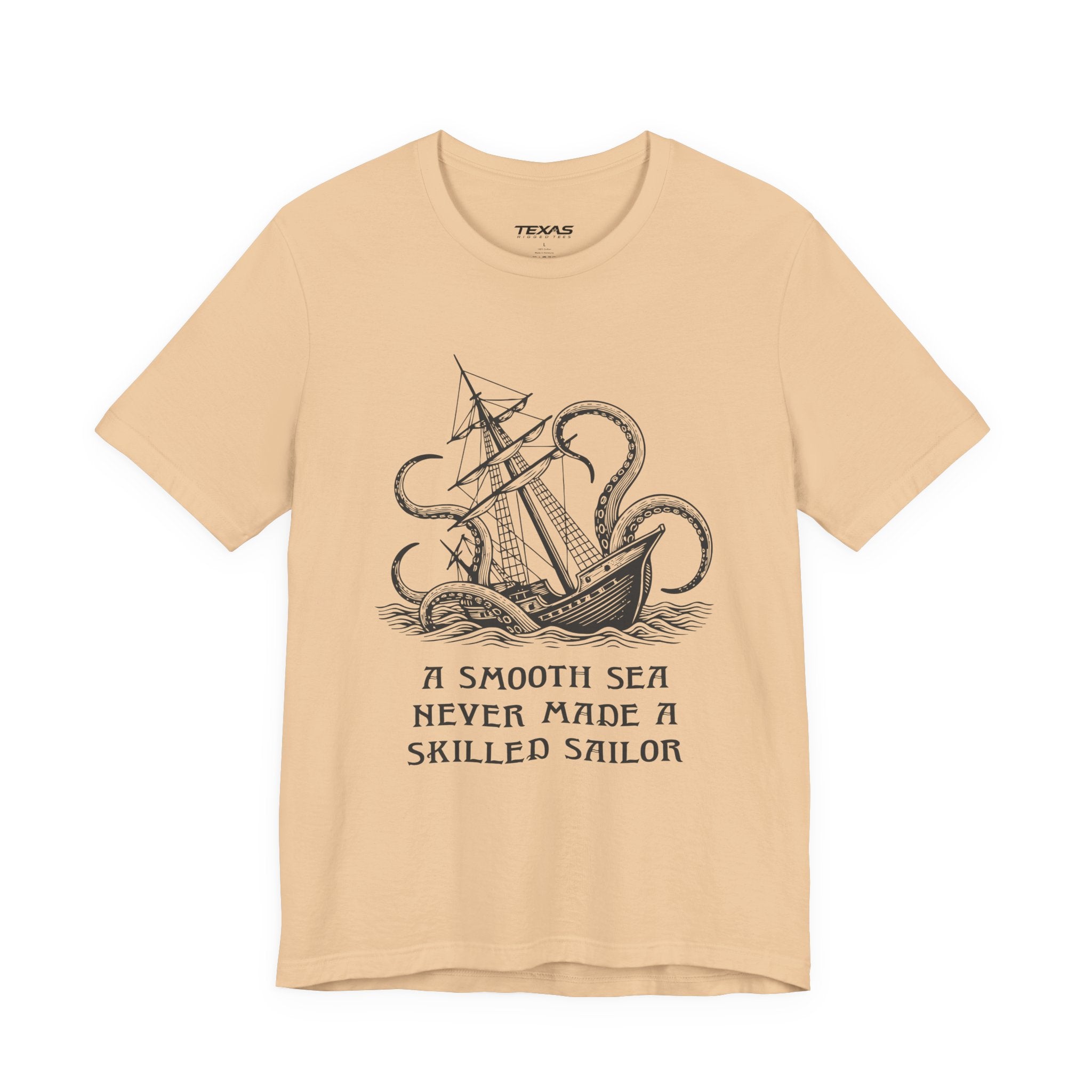 A smooth sea never made a skilled sailor — Unisex Cotton Tee
