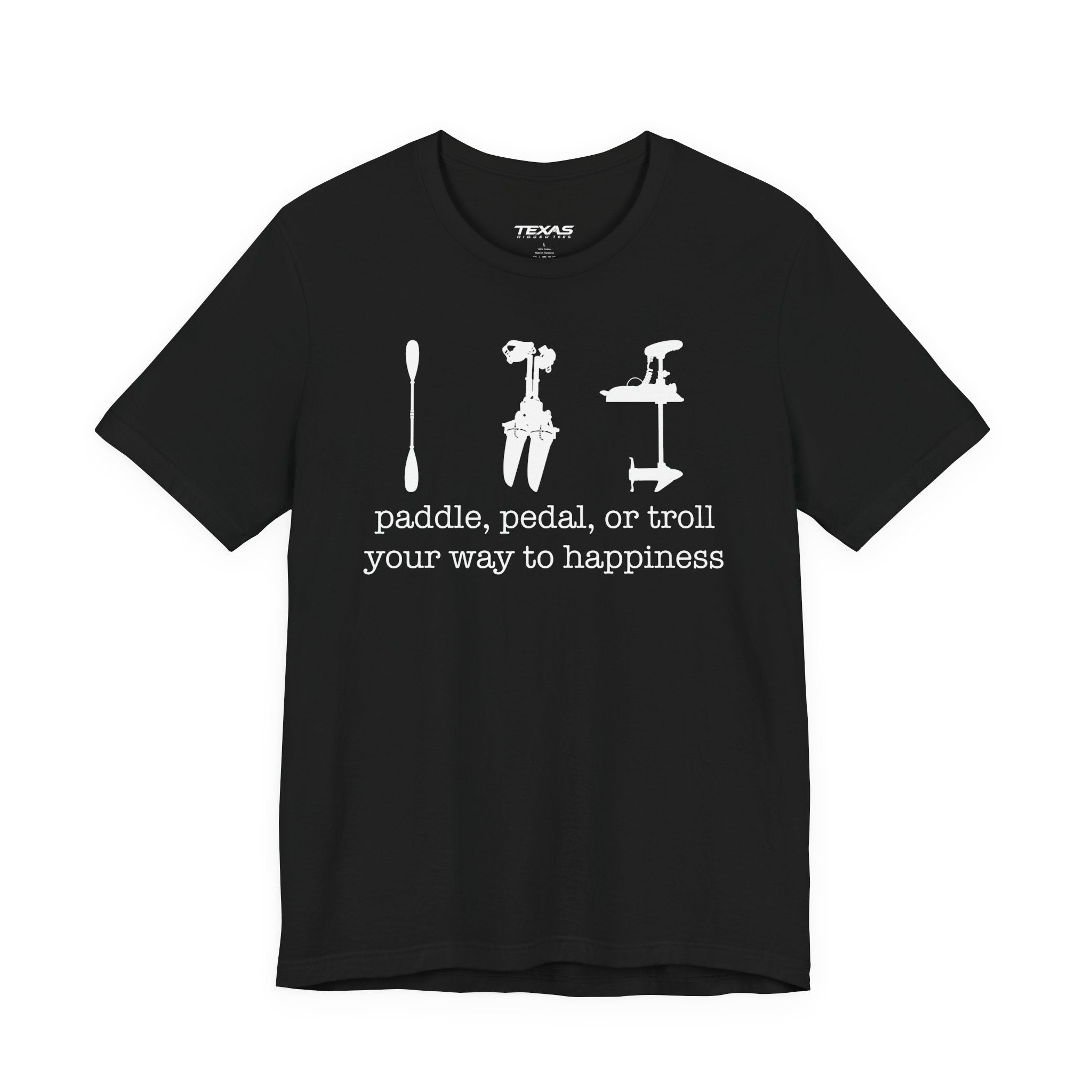 Paddle, Pedal, or Troll Your Way to Happiness — Unisex Cotton Tee