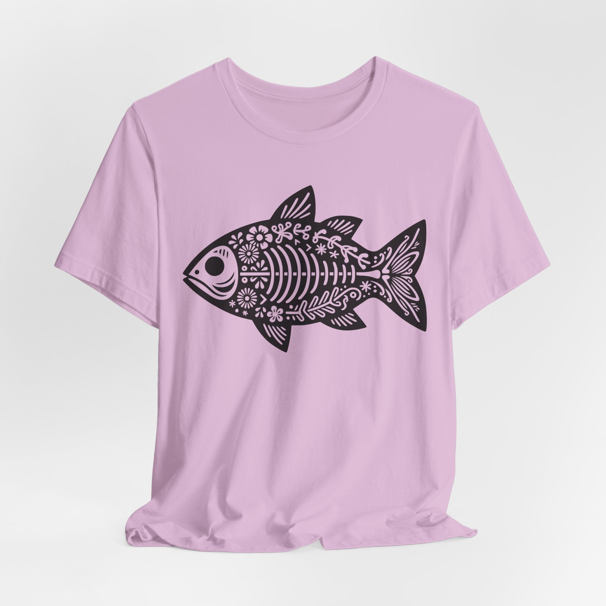 Mexican Flora Fish Skeleton — Unisex Cotton Tee