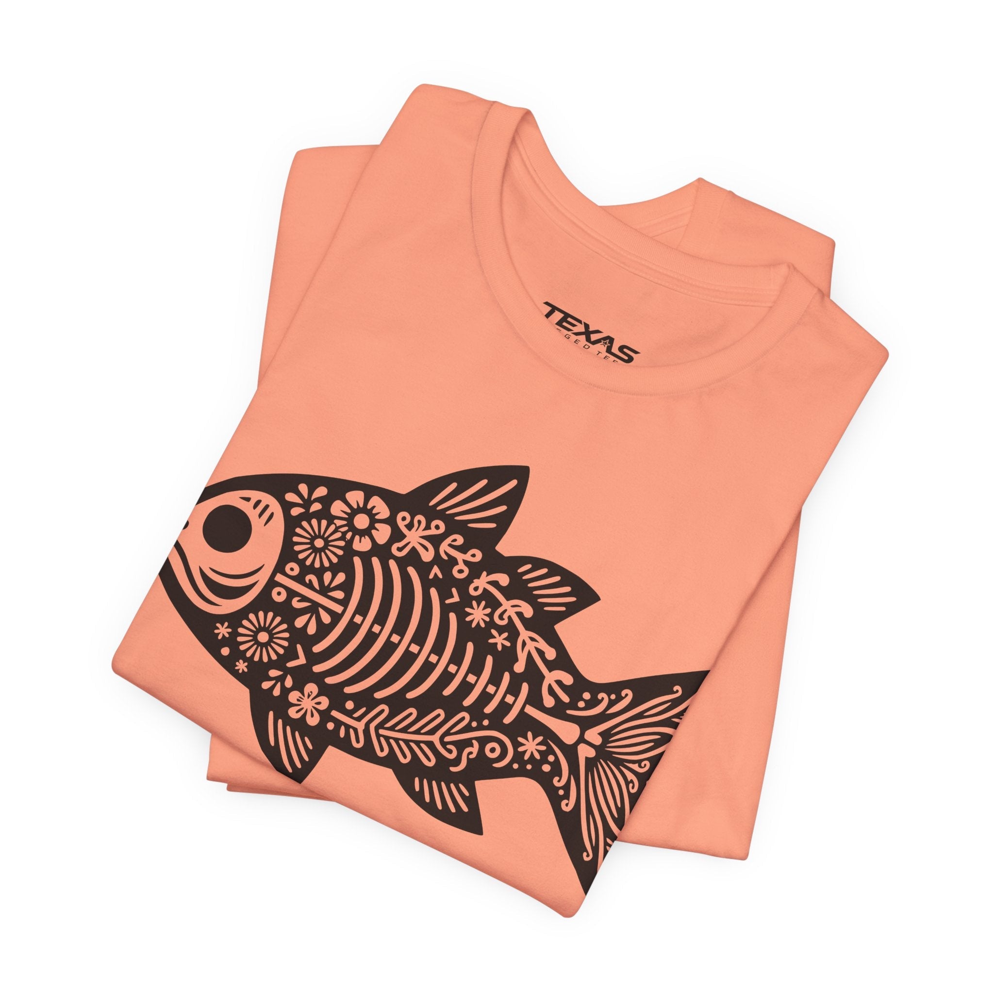 Mexican Flora Fish Skeleton — Unisex Cotton Tee