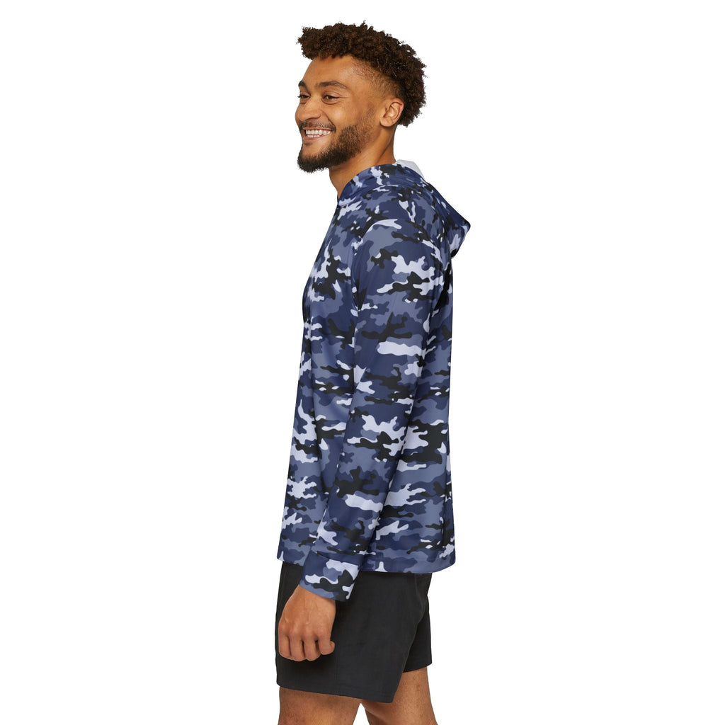 Blue Camo — Unisex Fishing Pullover Hoodie (SPF 50+)