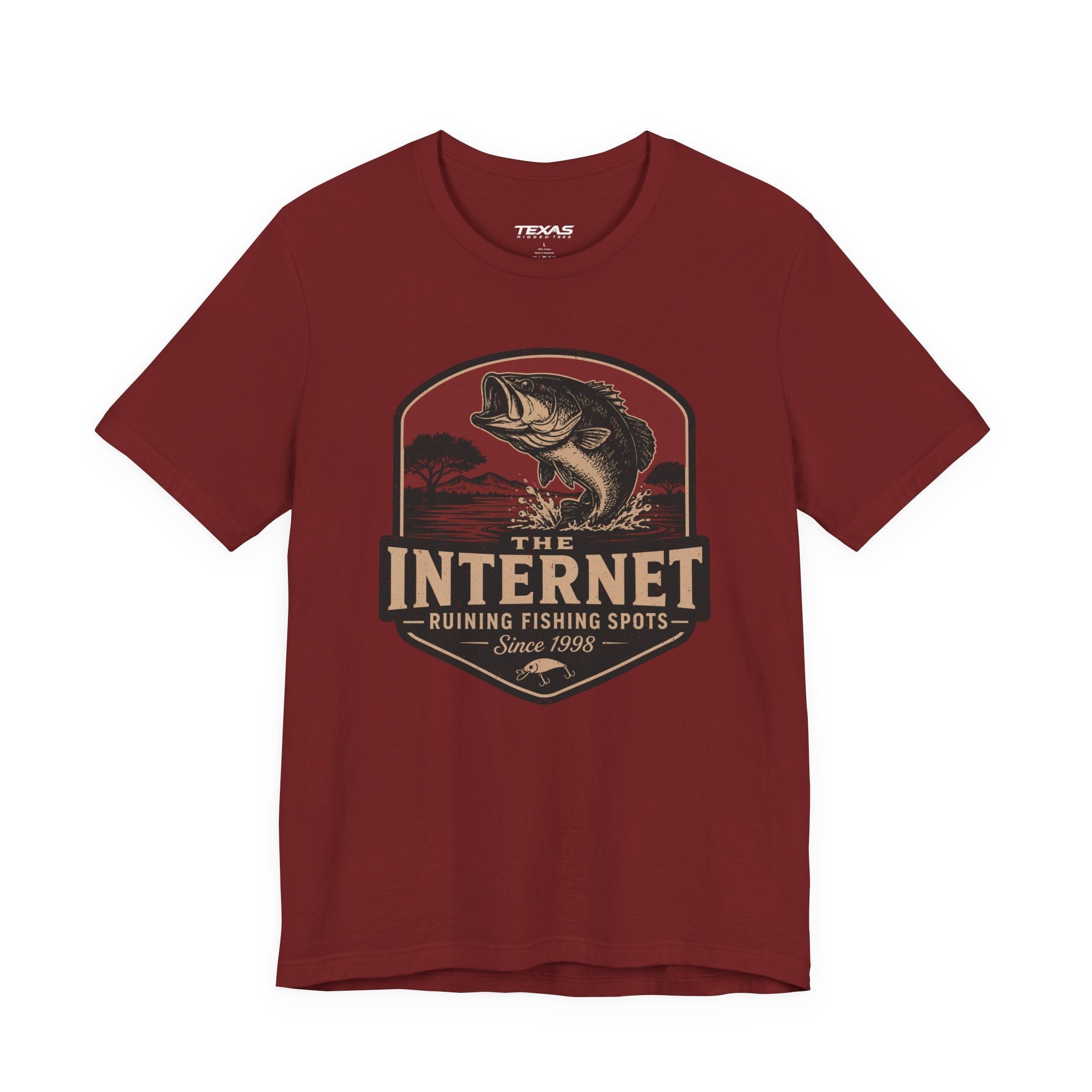 The Internet: Ruining Fishing Spots Since 1998 — Unisex Cotton Tee