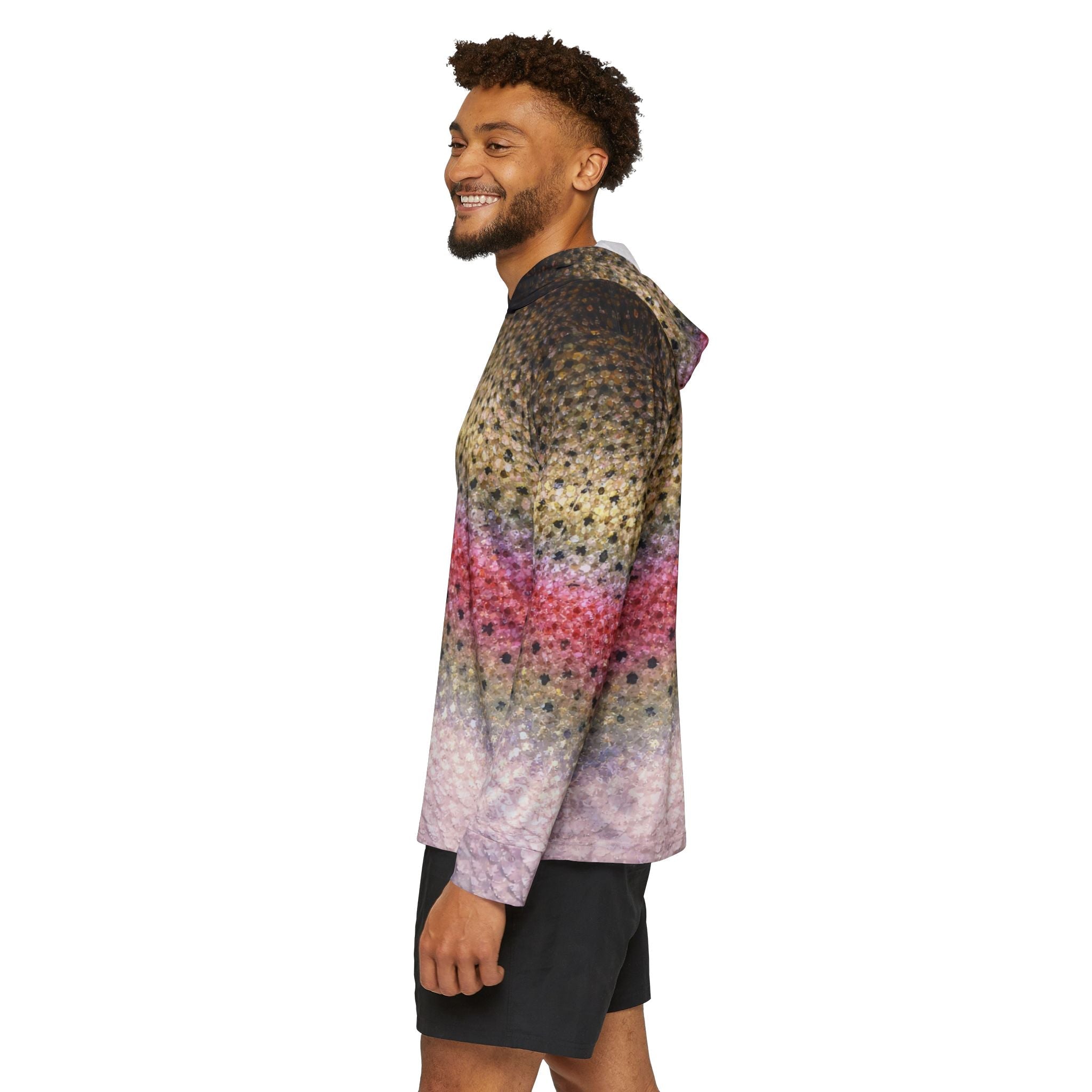 Rainbow Trout — Unisex Fishing Pullover Hoodie (SPF 50+)
