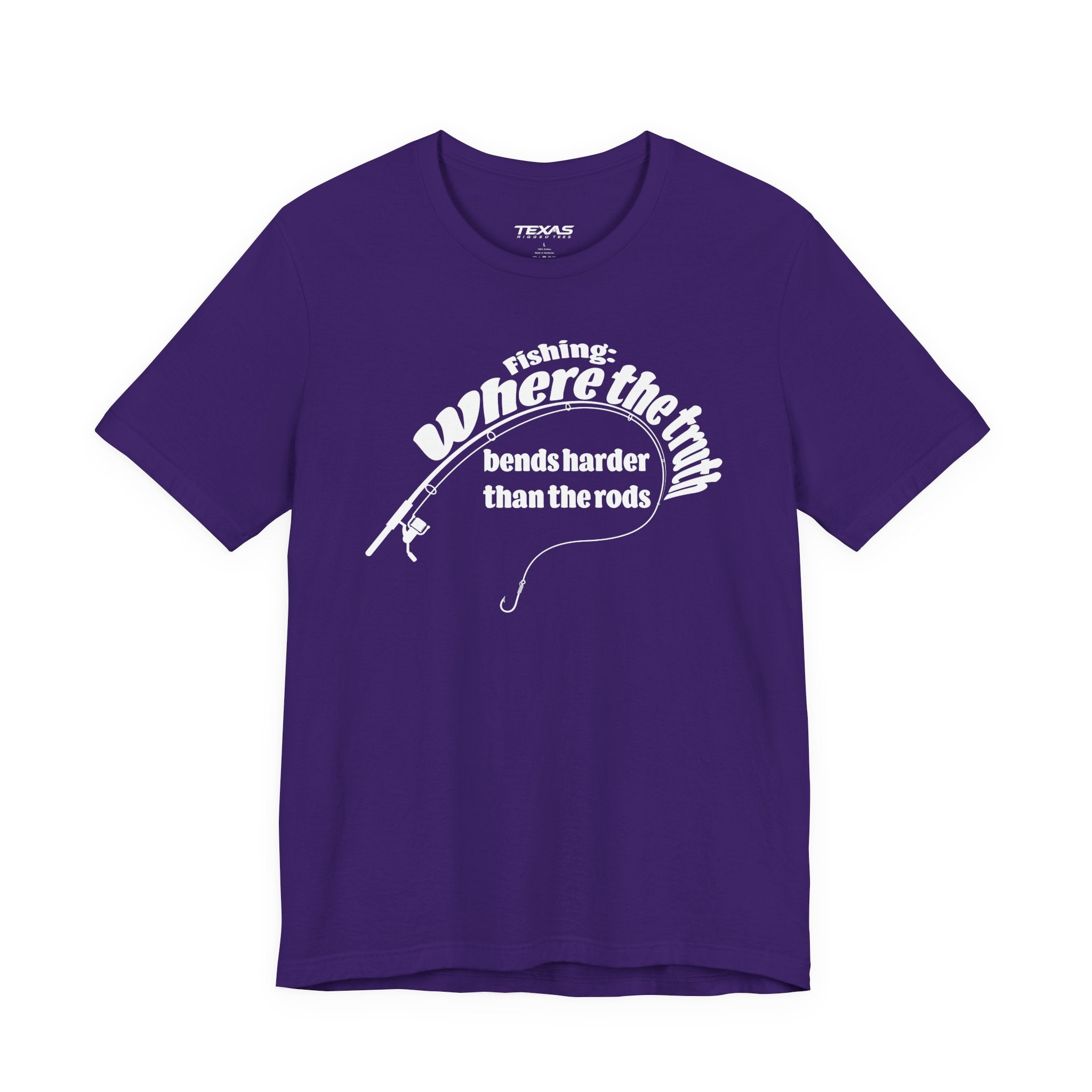 Fishing: Where the Truth Bends Harder Than the Rods — Unisex Cotton Tee