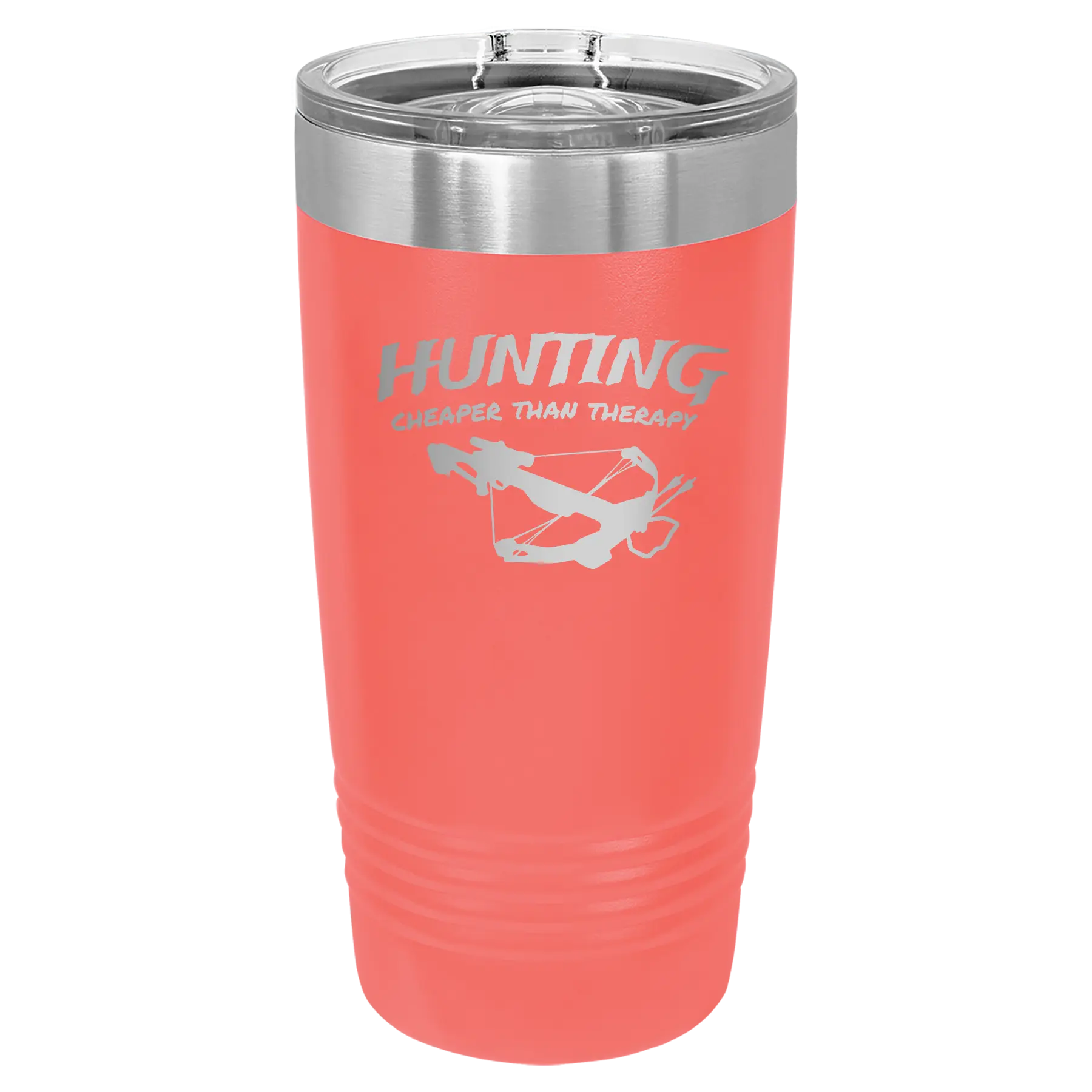 Hunting Cheaper than Therapy 20 oz Tumbler | Coral