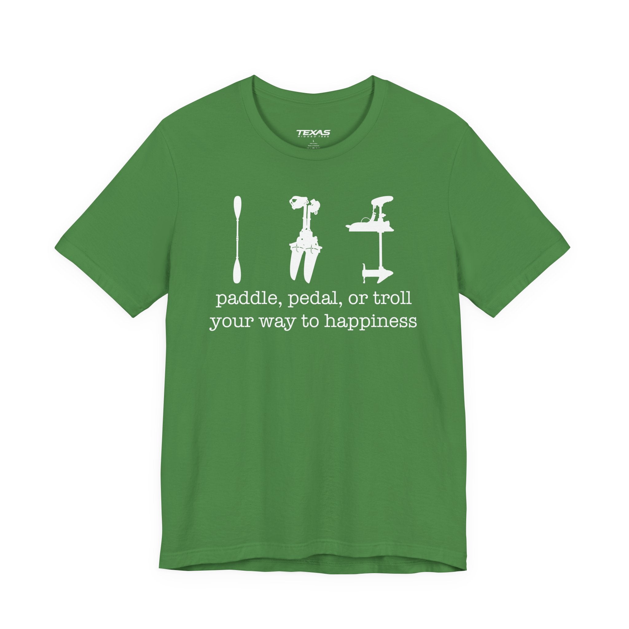 Paddle, Pedal, or Troll Your Way to Happiness — Unisex Cotton Tee
