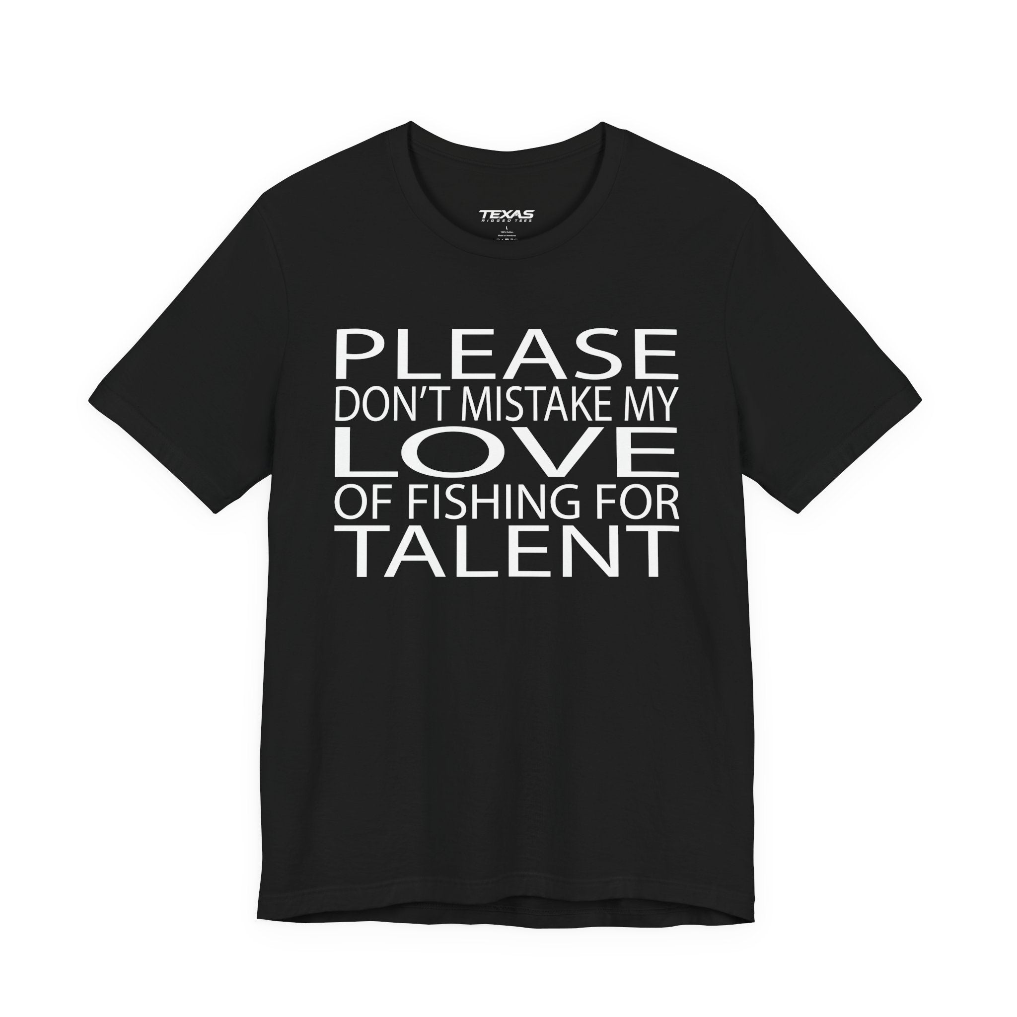 Please don’t mistake my love of fishing for talent — Unisex Cotton Tee