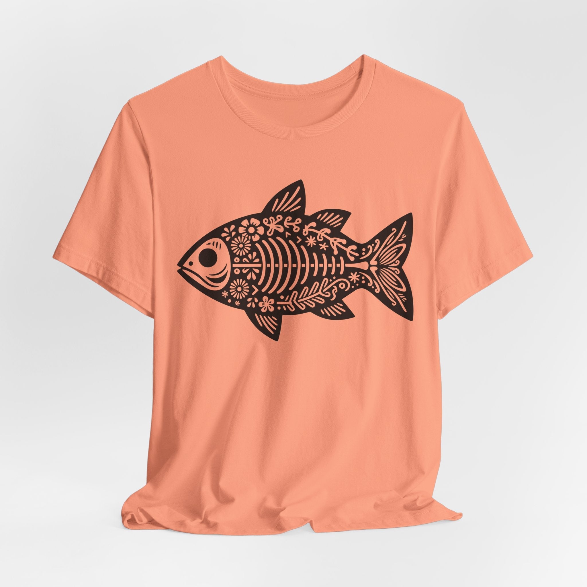 Mexican Flora Fish Skeleton — Unisex Cotton Tee