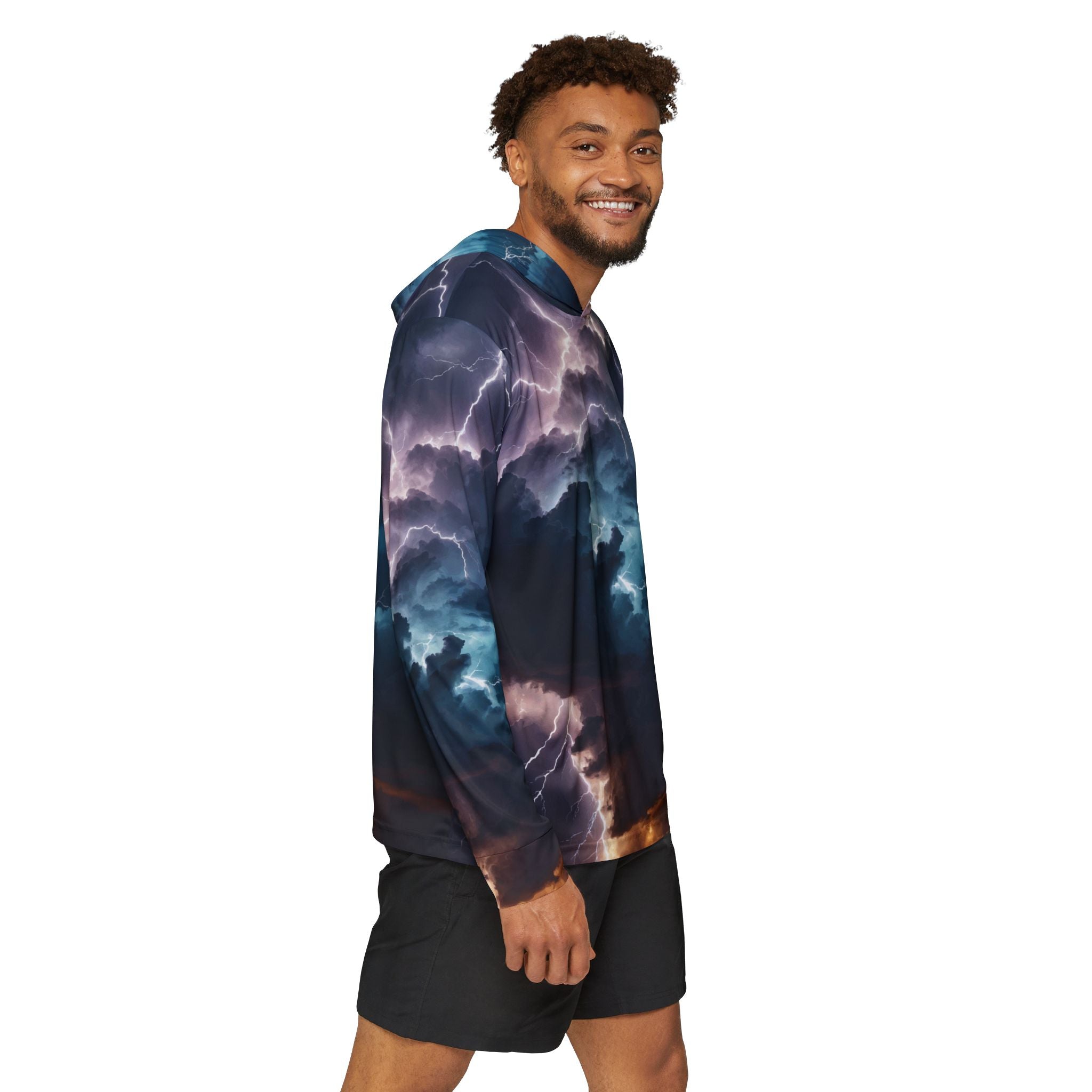 Lightning — Unisex Fishing Pullover Hoodie (SPF 50+)