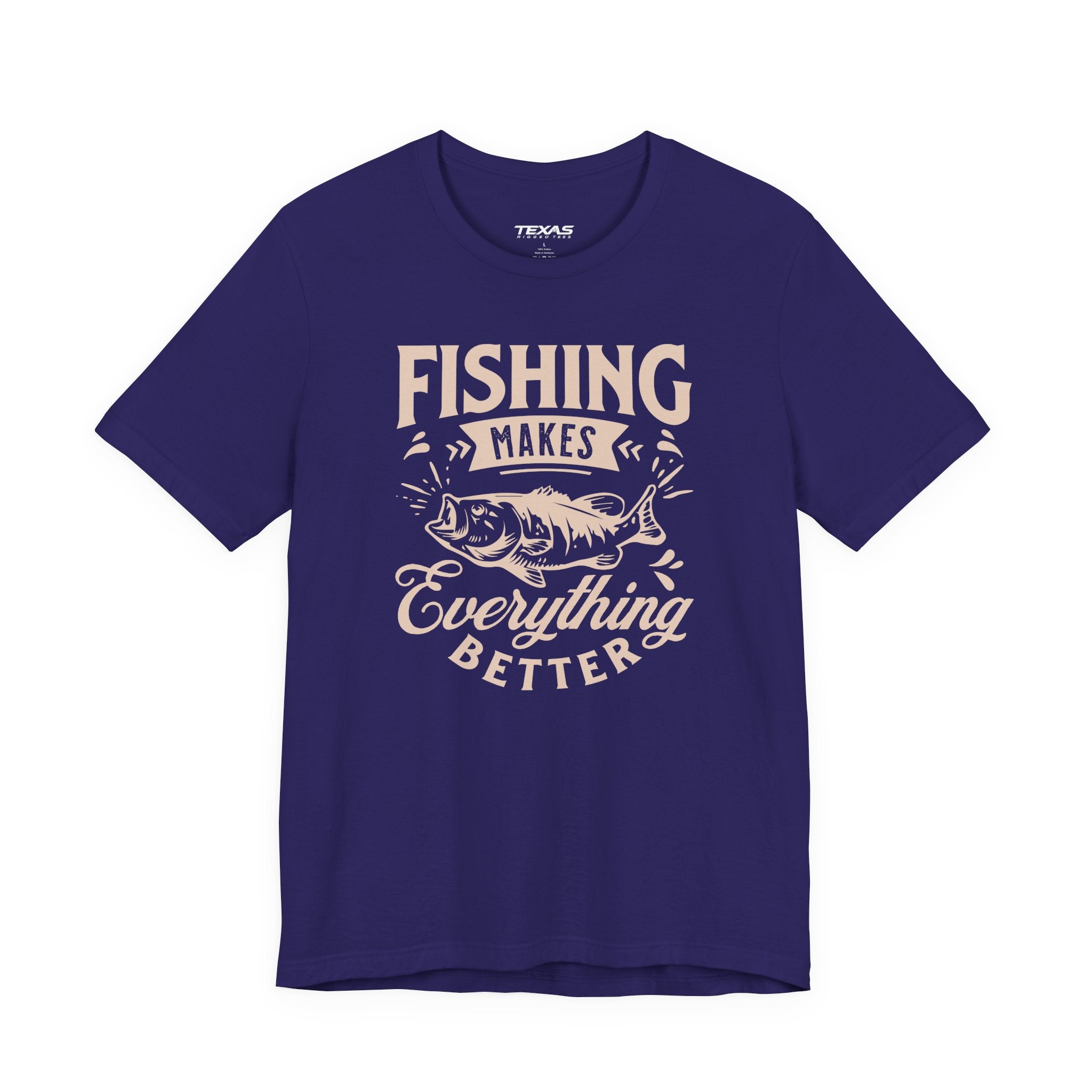 Fishing Makes Everything Better — Unisex Cotton Tee