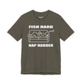 Fish Hard, Nap Harder — Unisex Cotton Tee
