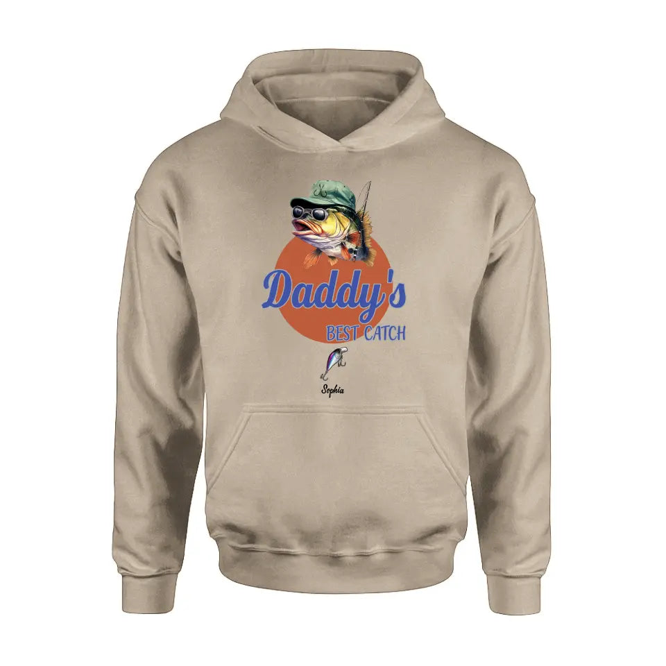 Personalized Fishing Shirt/Hoodie - Up to 6 Fishing Lures - Father's Day Gift Idea for Fishing Lovers - Daddy's Best Catch