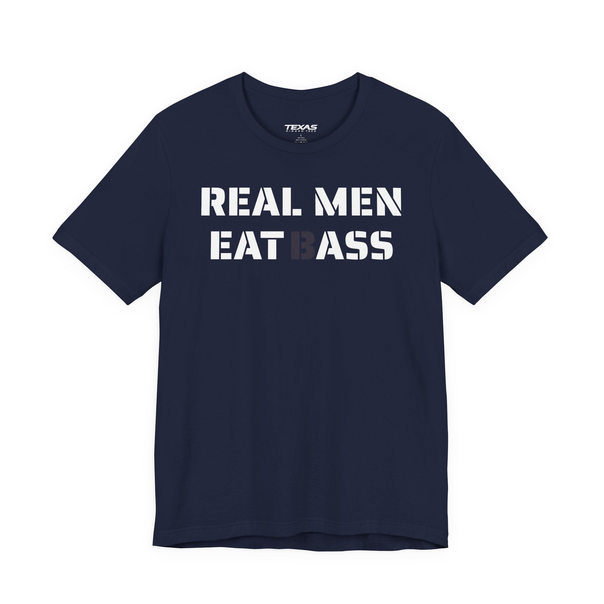 Real Men Eat Bass — Unisex Cotton Tee