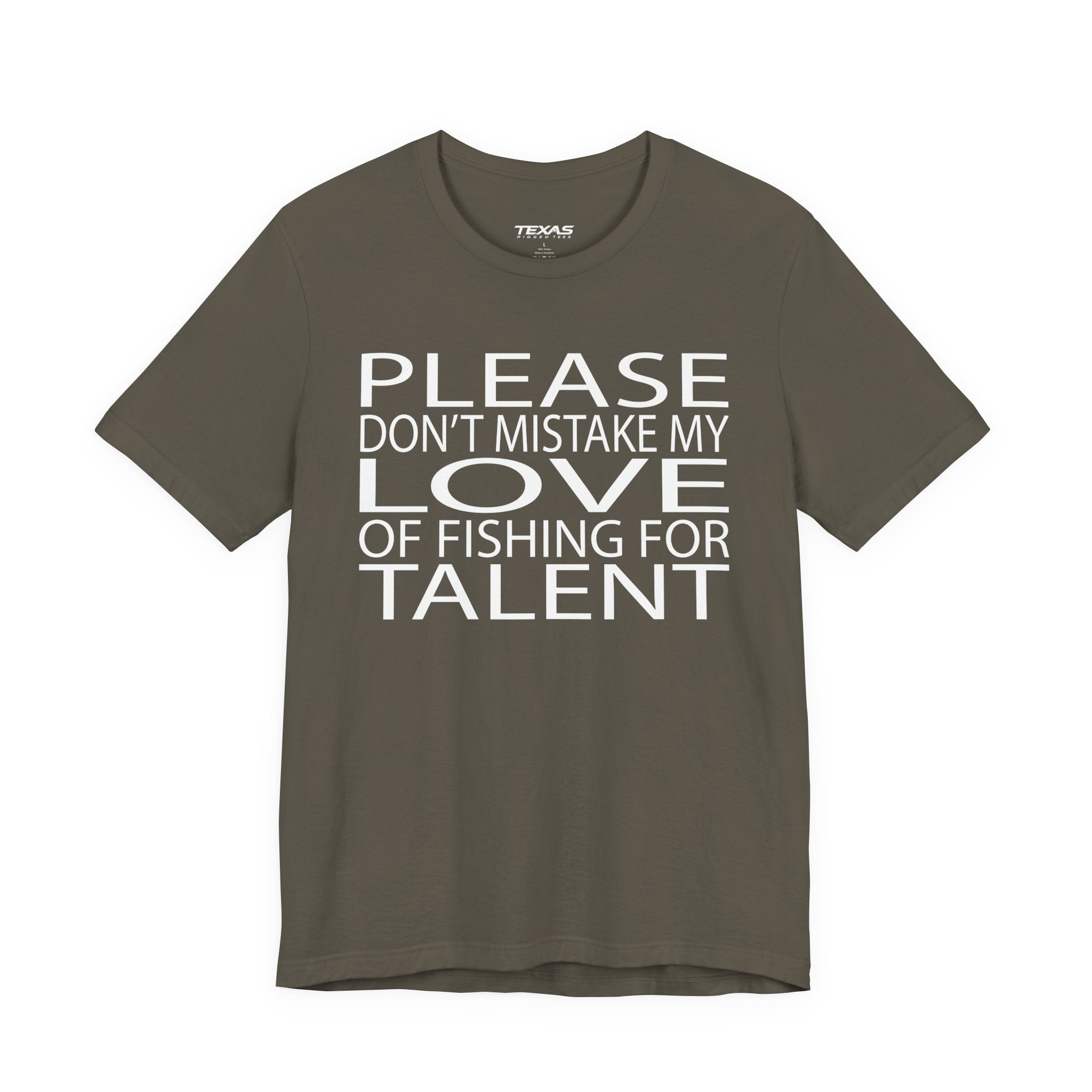 Please don’t mistake my love of fishing for talent — Unisex Cotton Tee