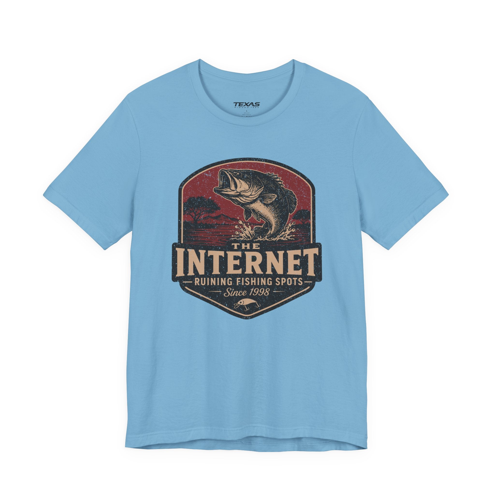 The Internet: Ruining Fishing Spots Since 1998 — Unisex Cotton Tee
