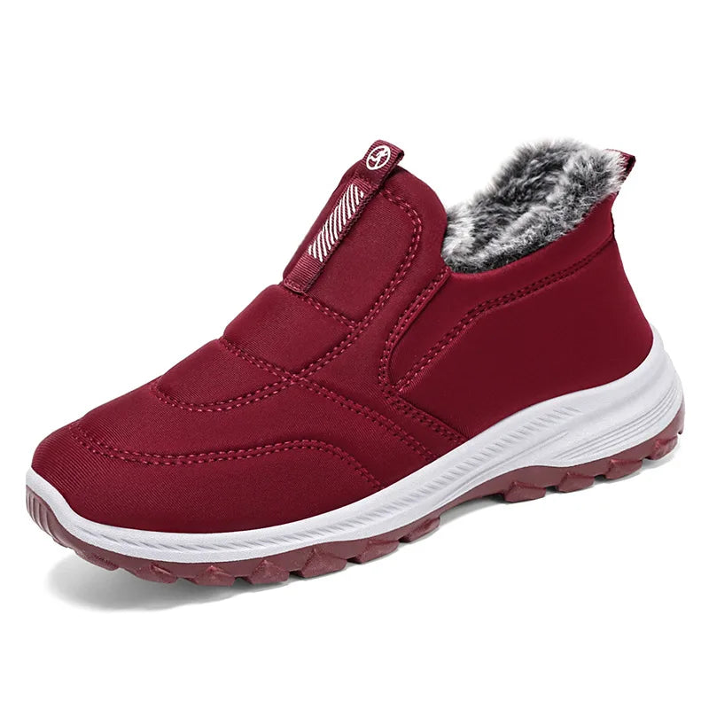 Winter Women Boots Outdoor Snow Boots Warm Lightweight Cotton Boot Non-slip Hiking Walking Shoes Fur Comfortable Women Ankle Boo